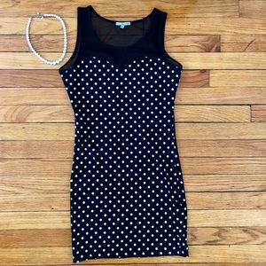 SALE [Charlotte Russe] Polka Dot Mesh Dress